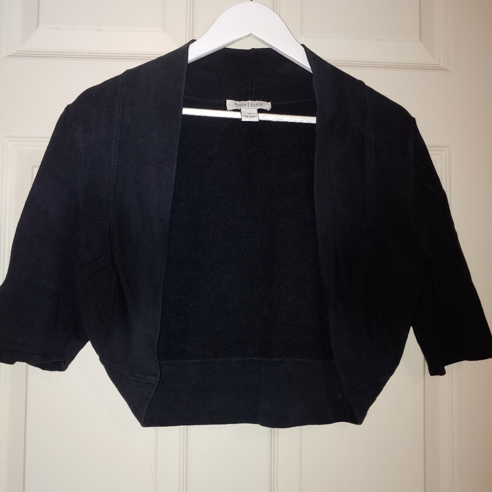 White House Black Market Black bolero to sweater